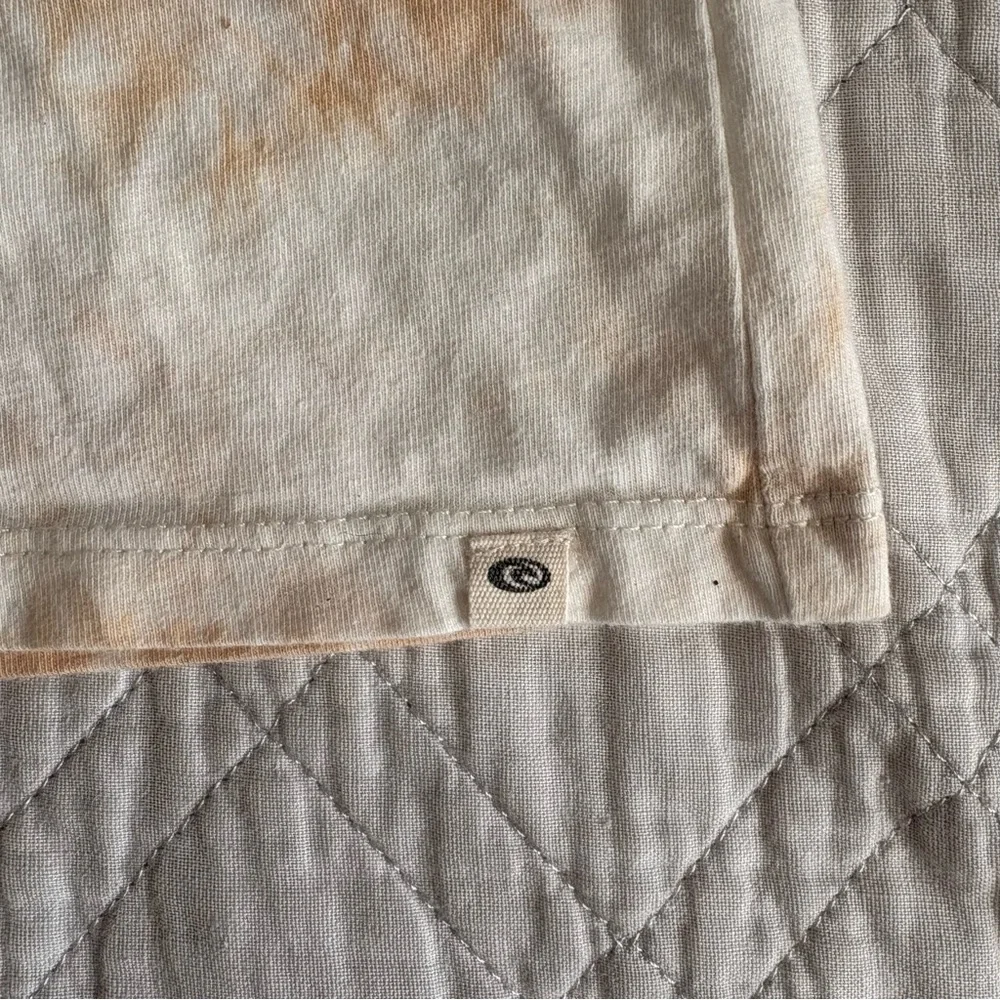 Rip Curl Men's Short Sleeve Tie-Dye Tee - Orange and White - Picture 4 of 5